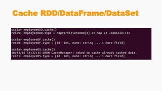 Cache RDD/DataFrame/DataSet
 