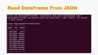 Read DataFrame From JSON
 