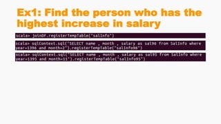 Ex1: Find the person who has the
highest increase in salary
 