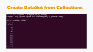 Create DataSet from Collections
 