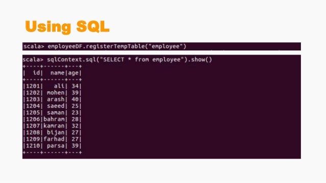 Spark sql