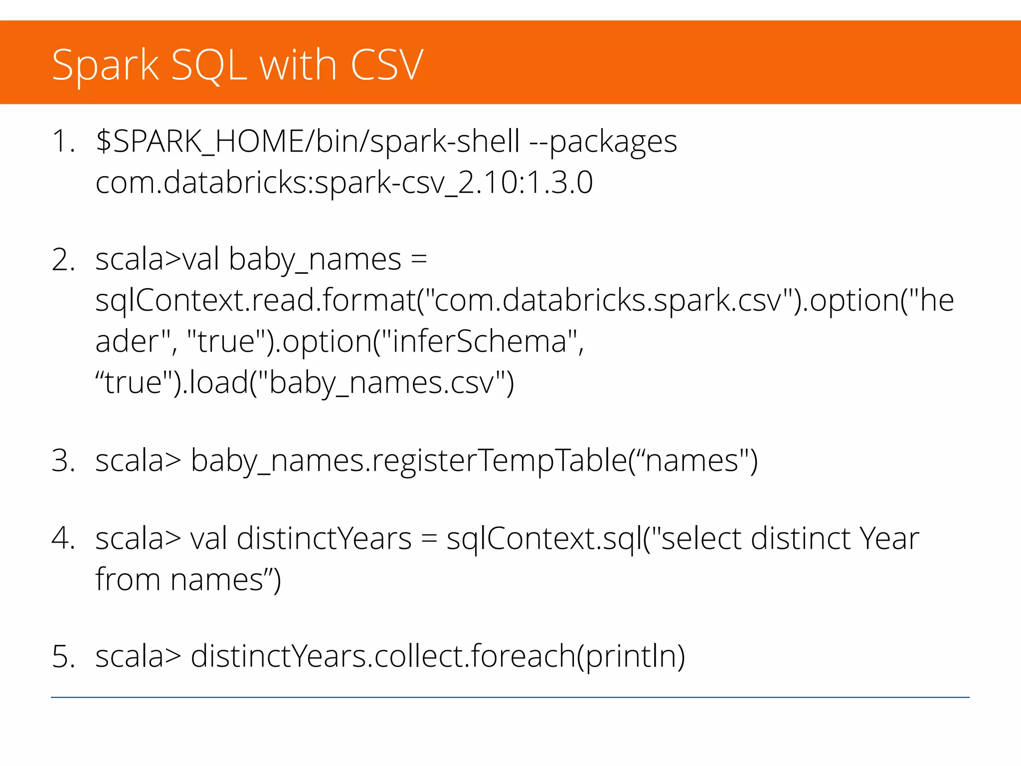 Introduction
• DataFrames are a kind of Resilient Distributed Data Set
• DataFrames are composed of Row objects accompanied
with schema which describes the data types of each
column.
• A DataFrame may be considered similar to a table in a
traditional relational database
 