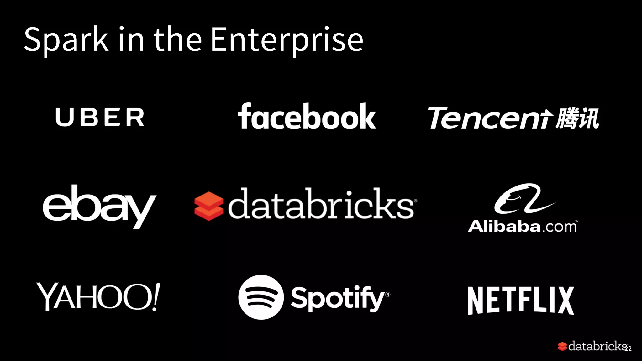 Spark in the Enterprise 22 