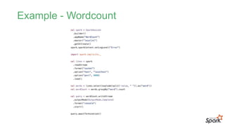 Example - Wordcount
 