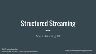 Structured streaming in Spark | PDF