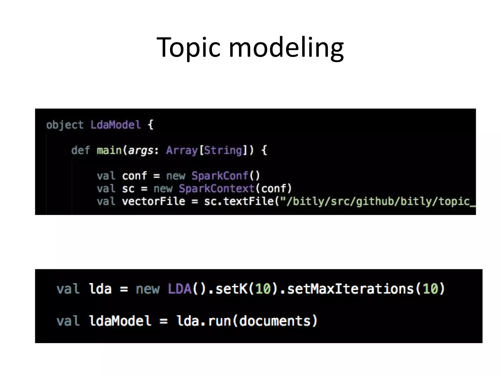 Topic modeling
 
