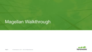 Page18 © Hortonworks Inc. 2011 – 2015. All Rights Reserved
Magellan Walkthrough
 