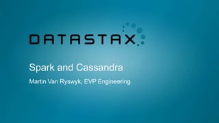 Spark and Cassandra
Martin Van Ryswyk, EVP Engineering
 