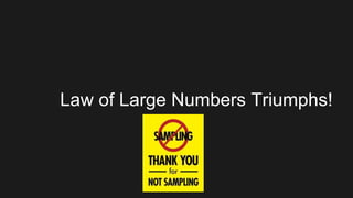 Law of Large Numbers Triumphs! 
 