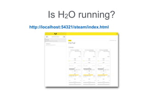 Is H2O running? 
http://localhost:54321/steam/index.html 
 