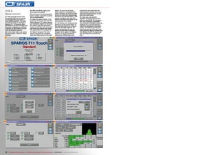 61
62
63
64
58
59
60
57
72 TELE-audiovision International — The World‘s Leading Digital TV Industry Publication — 03-04/2015 — www.TELE-audiovision.com
DVB-S
Measurement
57. This example shows how
to quickly perform an automa-
tic transponder search for a
new orbital position. You start
out with turning on the Spaun
Sparos 711. 12 seconds later,
the meter is up and running and
has even completed a self-test.
It shows an information screen
with all installed options.
58. In the main menu you select
the first option, which is called
Autoset.
59. With the Mode option you
then select the signal.
60. Of course it is also possible
here to select a specific modula-
tion or polarisation.
61. Now the search starts. It all
happens extremely fast and the
Spaun Sparos 711 clearly leaves
our reference meters in the dust.
No need to say this automatic
search is literally fully automatic
and does not require any recep-
tion parameters to be keyed in.
62. Spaun has gone the extra
mile to optimise the workflow
with this meter down to the last
detail: As soon as the auto-
matic search is completed the
meter switches to measurement
protocol mode that sequentially
measures all transponders. This
means installers can start the
search and leave the meter to its
own devices for a while.
63. Obviously, the measurement
protocol can be saved either to
the internal memory or onto an
external storage medium. All
measurement results can be
saved as CSV files or bitmap
images. Once again, the Spaun
Sparos 711 does something
unique: No matter how com-
prehensive the table with the
measurement results turns out,
the saved image always comes
with the entire table.
64. Here you can see the
detailed measurement screen
with a locked DVB-S2 transpon-
der. Any reception parameter
can easily be changed simply by
tapping on it, and all measure-
ments are displayed simultane-
ously. The same is true for the
spectrum section that we know
from previous Spaun meters and
that always meets the apprecia-
tion of installers and technici-
ans.
 