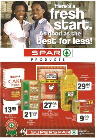 Kleinmond Spar specials up to and including 2 sep 2012