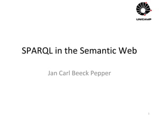 SPARQL in the Semantic Web
Jan Carl Beeck Pepper
1
 