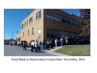 Food Bank at Steelworkers Union Hall. November, 2013
 