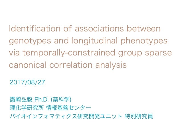 identification of associations between genotypes and longitudinal phe