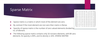 Sparse matrix | PPTX | Physics | Science