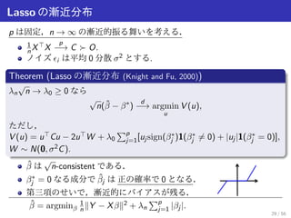 j j. 
→ 凸最適化！ 
L1 ノルムはL0 ノルムの[1; 1]p にお 
ける凸包(下から抑える最大の凸関数) 
L1 ノルムは要素数関数のLovasz 拡張 
9 / 56 
 