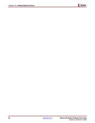 R

Chapter 10: Analog Capture Circuit




80                                   www.xilinx.com   Spartan-3E Starter Kit Board User Guide
                                                                   UG230 (v1.0) March 9, 2006
 