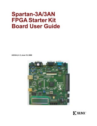 Spartan-3A/3AN
FPGA Starter Kit
Board User Guide



UG334 (v1.1) June 19, 2008




                             R
 