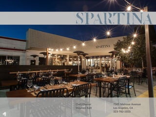 7505 Melrose Avenue
Los Angeles, CA
323-782-1023
Chef/Owner
Stephen Kalt
 