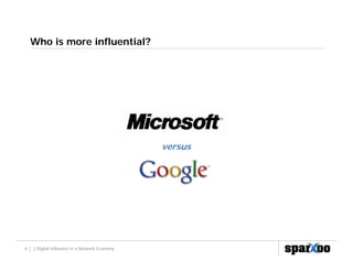 Who is more influential?




                                               versus




6 | | Digital Influence in a Networ...