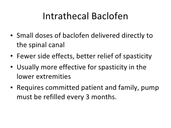 Spasticity After Stroke ~ Spasticity After Stroke ~ Baclofen Doses