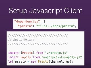 Setup Javascript Client
 