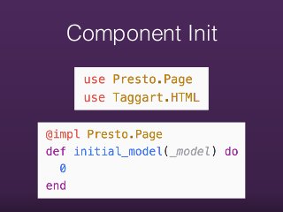 Component Init
 