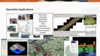 Copyright © 2020, Oracle and/or its affiliates15
Specialist Applications
Geometry
Topology
GeoRaster
Networks
LRS
Geodetic
Long Transactions
3D (Point clouds,
LIDAR)
 