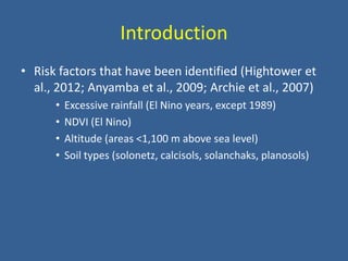 Spatial-temporal analysis of the risk of Rift Valley fever in Kenya