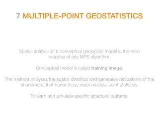 Multi Point Geostatistics Spatial analysis and Analysis Tools | PDF