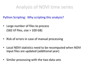 Spatio-temporal analyses of primary production