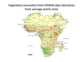 Spatio-temporal analyses of primary production