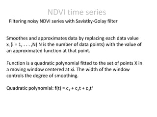 Spatio-temporal analyses of primary production