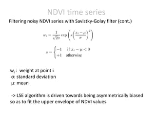 Spatio-temporal analyses of primary production
