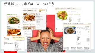 Copyright	©	2014	Oracle	and/or	its	affiliates.	All	rights	reserved.		|
例えば、、、、ホイコーローつくろう
Oracle	Confidential	– Internal/Restricted/Highly	Restricted 17
 
