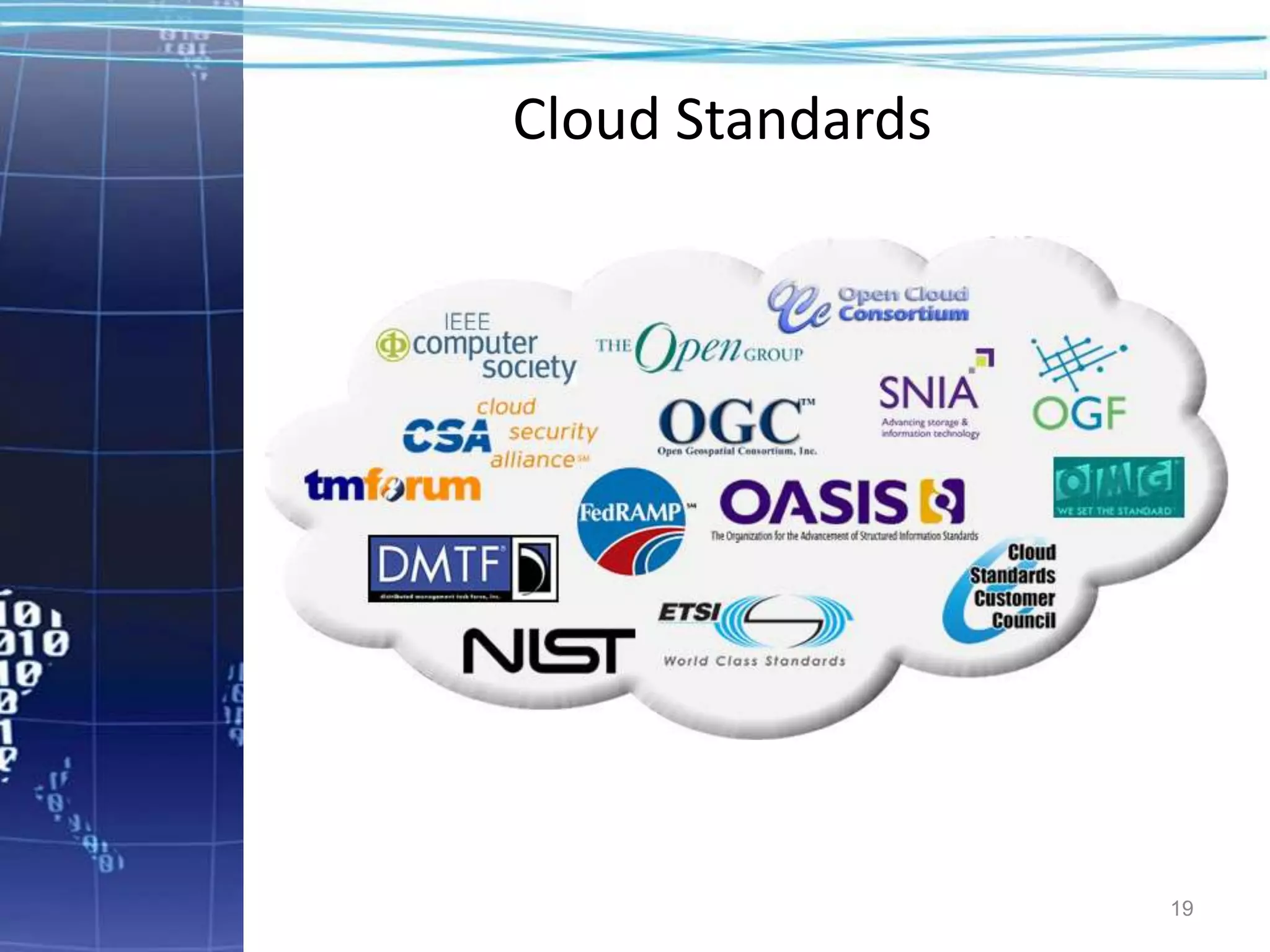 Cloud Standards




                  19
 