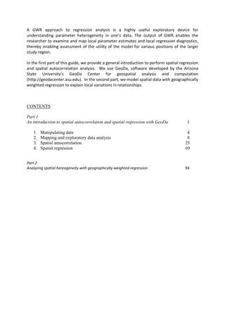 Spatial data analysis | PDF