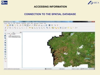 CONNECTION TO THE SPATIAL DATABASE
ACCESSING INFORMATION
 