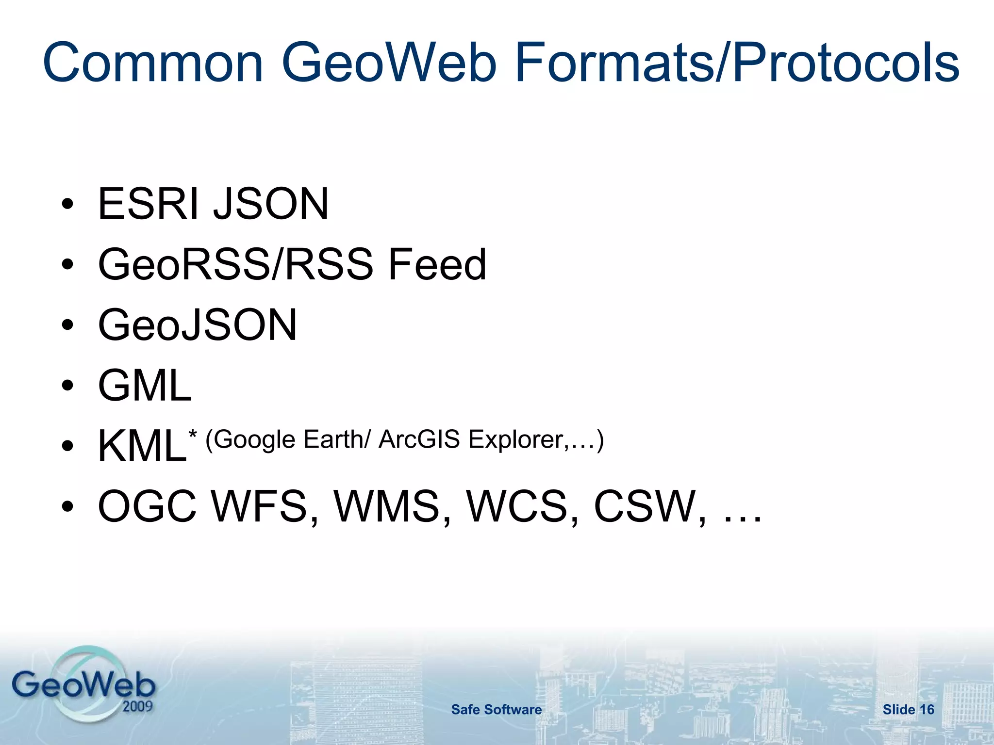 Spatial ETL Data Sources 