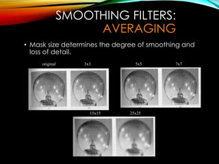 Spatial filtering using image processing | PPT