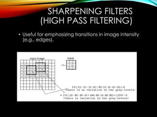 Spatial filtering using image processing | PPT