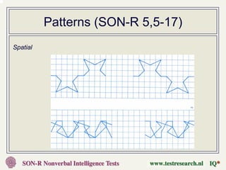 Patterns (SON-R 5,5-17)
Spatial
 