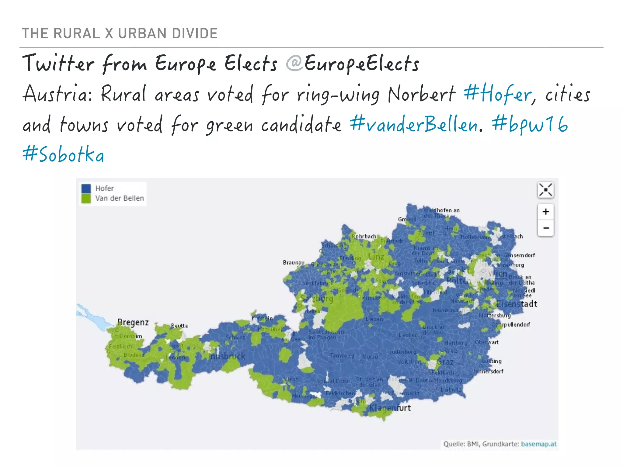 THE RURAL X URBAN DIVIDE
 