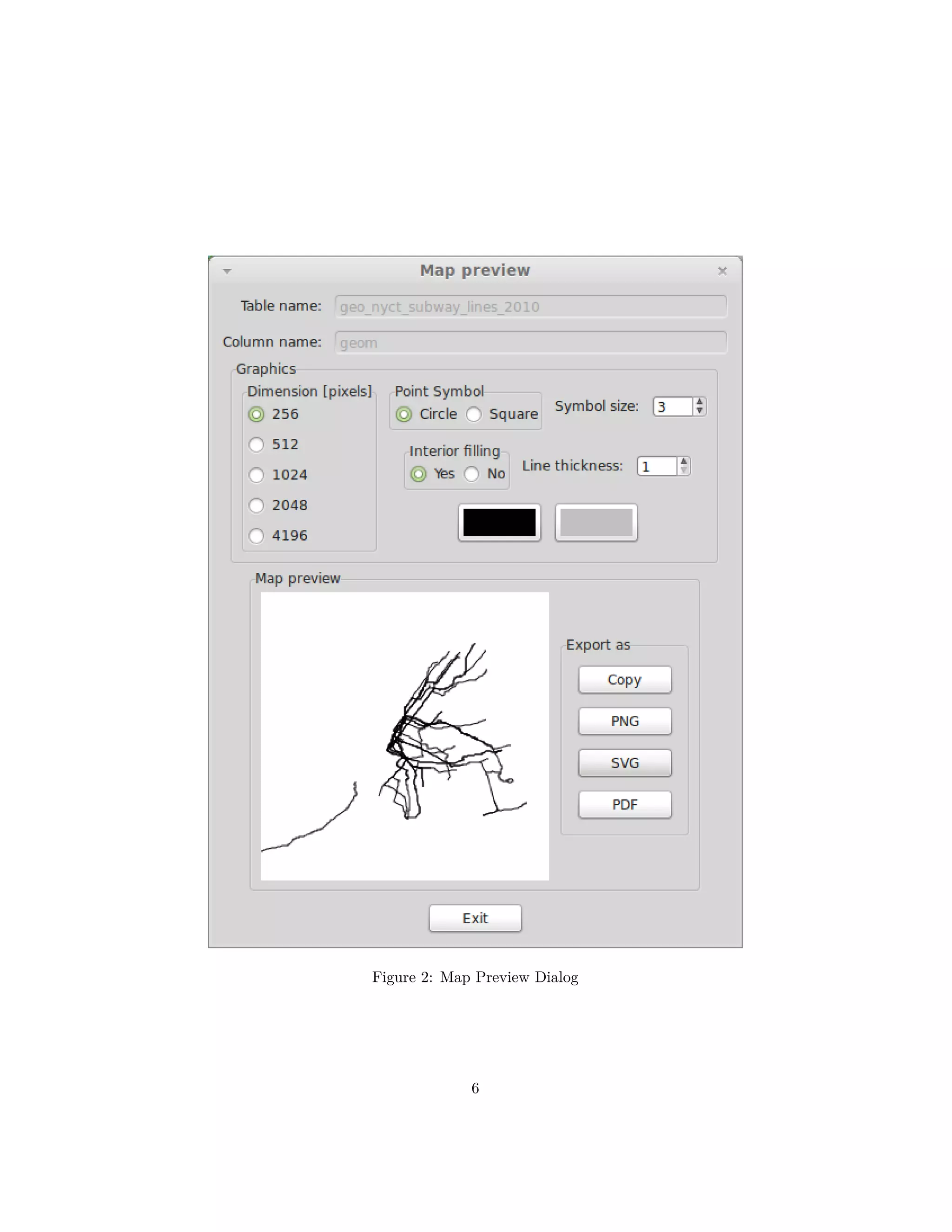Figure 2: Map Preview Dialog

6

 