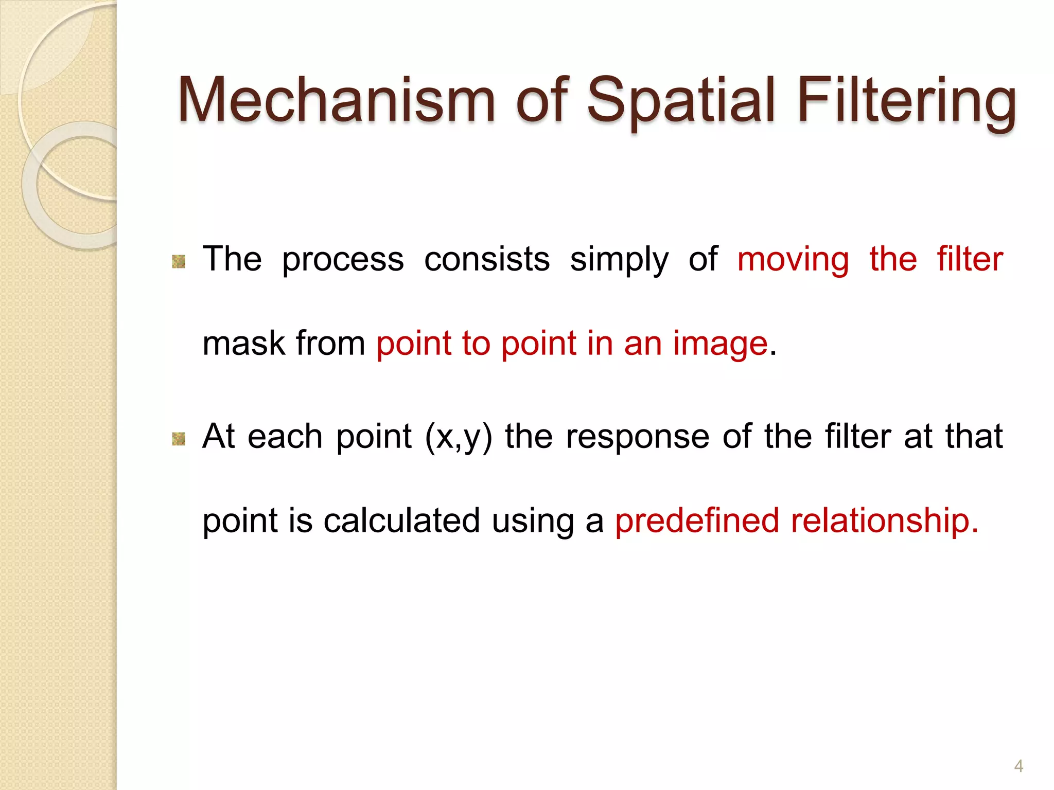 Smoothing Filters in Spatial Domain | PPTX