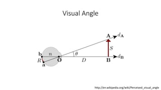 E Visual Angle Spatial vision | PPTX