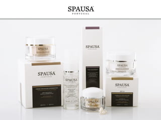 SPAUSA é uma marca Portuguesa dedicada à pesquisa, criação e distribuição de dermocosméticos
moleculares e aromáticos, destinados a oferecer uma experiência única ... o seu próprio Spa em casa.
Entregue-se a 4 coleções sensoriais criadas para resultados intensos, duradouros e preventivos no cuidado
da sua pele do rosto, corpo e mente, pela ação dos seus ingredientes de qualidade combinados com 40 anos
de experiência em cosmética.
SPAUSA é a beleza da sua pele. Sinta-a como uma parte de si.

______________________________________________________________________________________
Qualidade Produto

Ambiental

Ética

Sem parabenos

Ingredientes naturais

Não testado em animais

Sem óleos minerais

Embalagens recicláveis

Sem matérias-primas de origem animal

Sem silicones

Produção sustentável

 