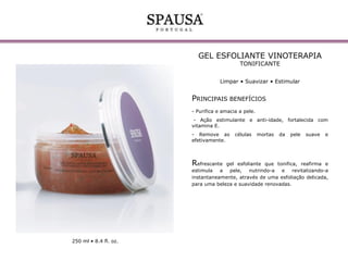 CREME VINOTERAPIA
REFIRMANTE
Reidratar • Restabelecer • Cuidar

PRINCIPAIS BENEFÍCIOS
- Fixa e devolve a elasticidade e a luminosidade
naturais da pele.
- Acalma e hidrata a pele, mesmo após a exposição
solar.
- Enriquecido com vitamina E, para uma forte ação
antioxidante sobre os sinais de envelhecimento.

Experiência

hidratante profunda oferecida pela sua
textura, aroma e envolvência, para uma pele mais
tonificada, elástica e luminosa.
As propriedades antioxidantes dos seus ingredientes,
neutralizam os radicais livres e previnem o
envelhecimento precoce da pele.

250 ml • 8.4 fl. oz.

 