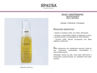 ÓLEO AMAZÓNICO
HIDRATANTE
Nutrir • Acalmar • Proteger

PRINCIPAIS BENEFÍCIOS
- Repara e nutre intensamente.
- Estimula a formação de uma membrana para a
defesa da pele, contra agressões externas.
- Ação 10x mais antioxidante que a Uva Preta,
neutraliza os radicais livres, prevenindo os danos a
nível celular.

Óleo

exótico com um delicioso aroma para uma pele
regenerada, suave e relaxada, numa experiência
rejuvenescedora única.
Protege a pele contra as agressões externas e combate
o envelhecimento, através de uma forte ação
antioxidante.

125 ml • 4.2 fl. oz.

 